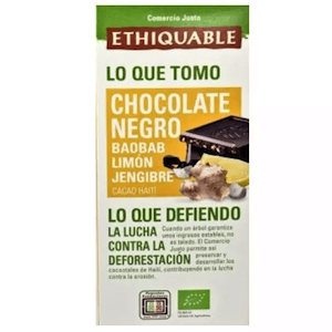 xocolata negra 72% llima gingebre CJ Ethiquable