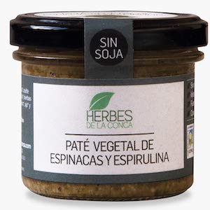 paté d'espinacs i espirulina 100 g Herbes de la Conca