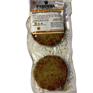 hamburguesa de cànem, carbassa i poma 2 u 200 g La Veganeria