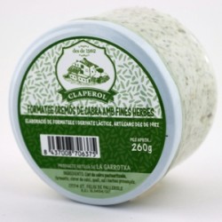 formatge cremòs de cabra amb fines herbes 2x128 g Mas Claperol