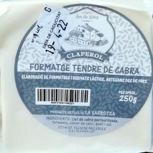formatge tendre de cabra 250 g Mas Claperol
