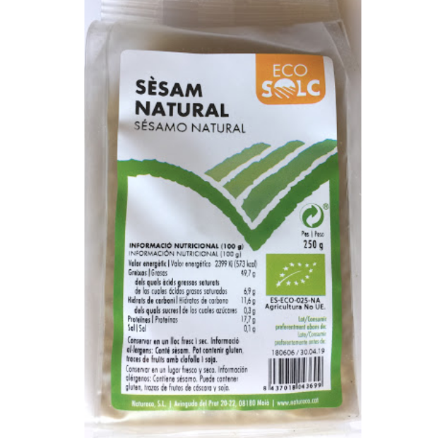 llavors de sèsam natural 250 g Ecosolc