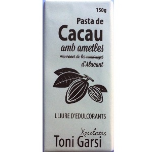 pasta de cacau 100% amb ametlla 150 g Toni Garsi