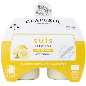 suís de vaca de llimona 2 x 128 g VR Claperol