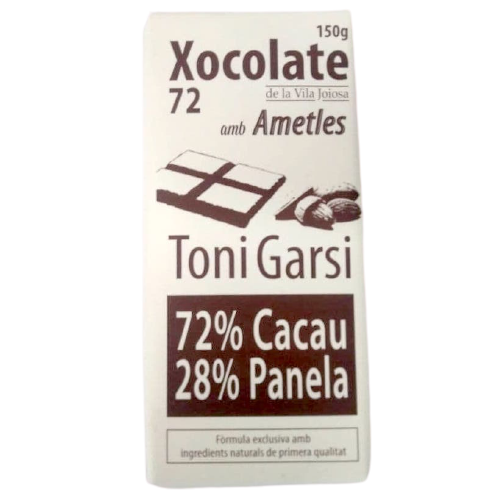 xocolata 72% amb ametlla 150 g Toni Garsi