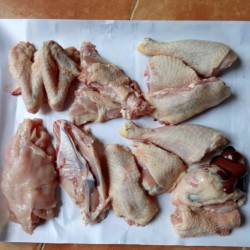 pollastre sencer pit filetejat i cuixes oberta planxa 2,8 aprox Molí de Bonsfills