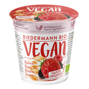 postre vegetal de civada amb fruits vermells 375 g Biedermann