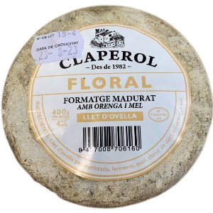 formatge curat d'ovella amb orenga i mel Floral 400 g Mas Claperol