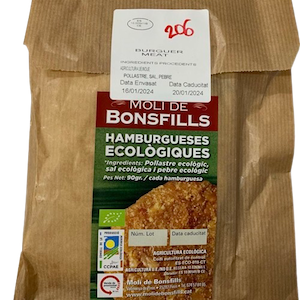 hamburgueses de pollastre 200 g 2 u Molí de Bonsfills