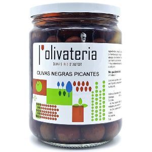 oliva negra picant 225 g L'Olivateria