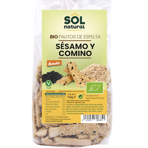 bastonets d'espelta amb sèsam i comí 150 g SolNatural