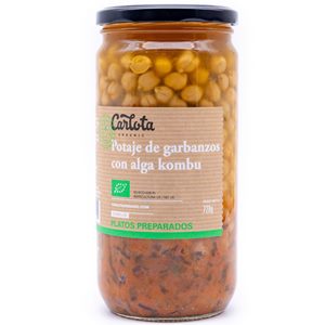 minestra de cigrons amb alga kombu 720 g Carlota