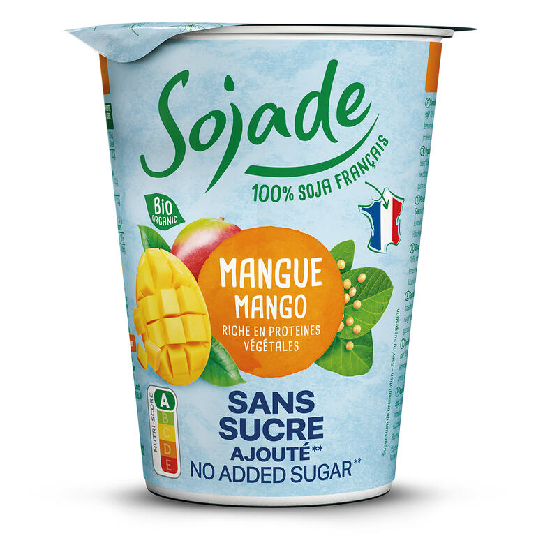 postre vegetal de soja de mango sense sucre 400 g Sojade