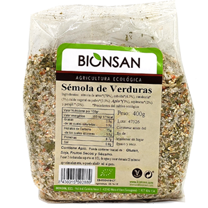 sèmola de verdures 400 g Bionsan