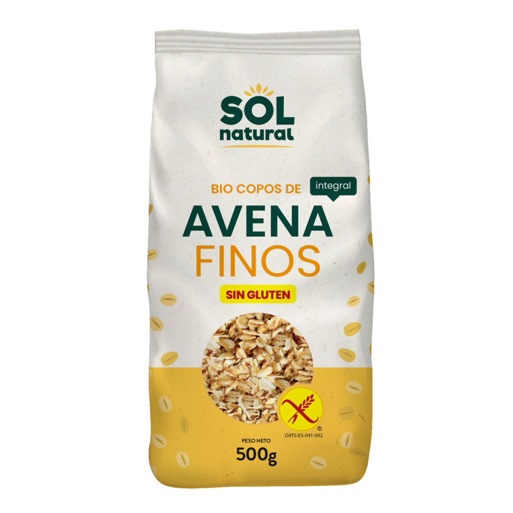 flocs de civada fins sense gluten 1 kg Sol Natural