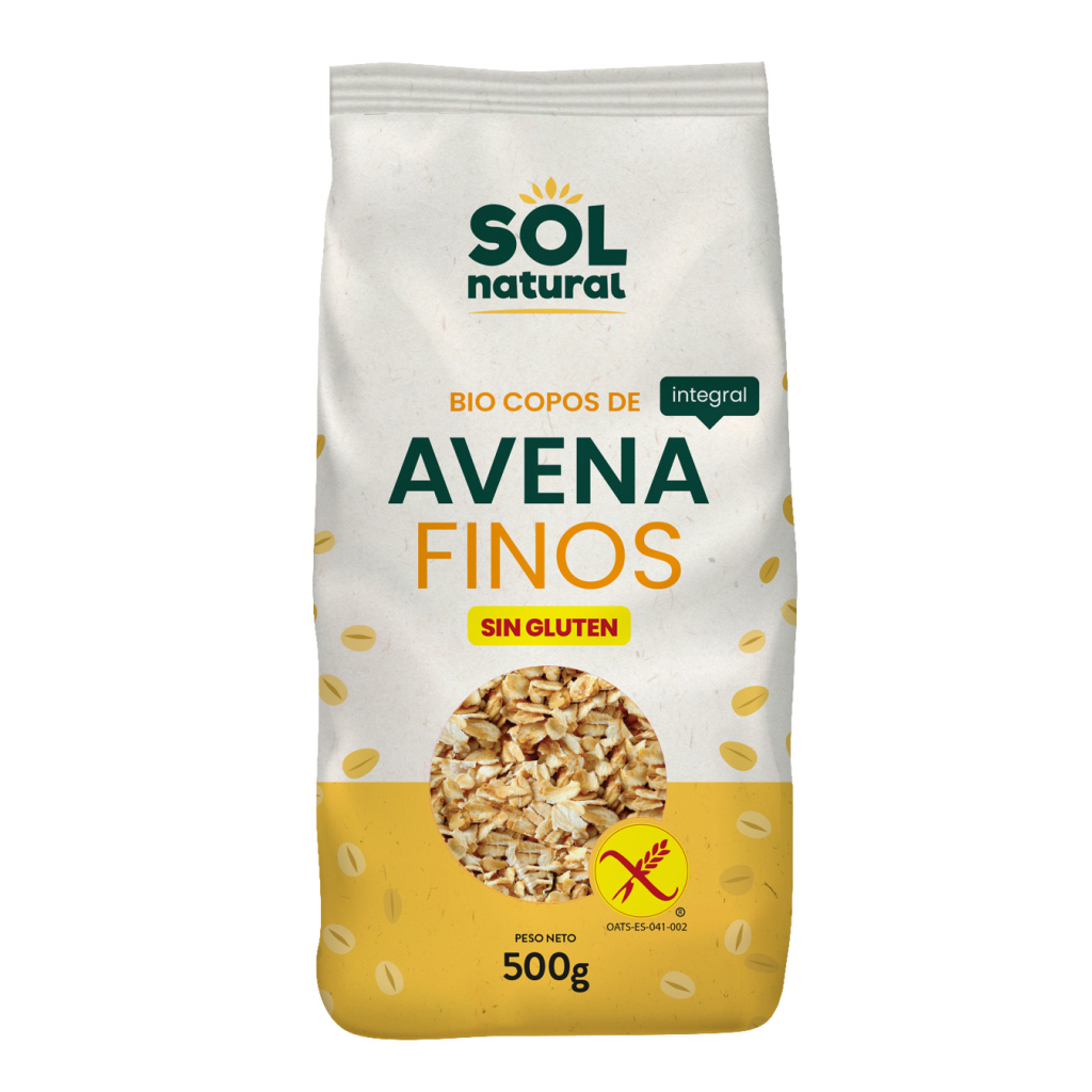 flocs de civada fins sense gluten 1 kg Solnatural
