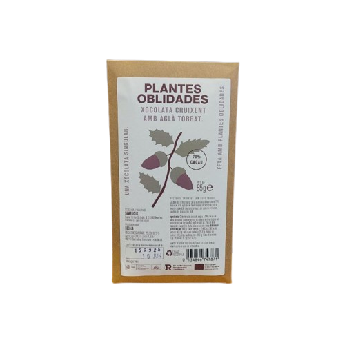 xocolata cruixent amb aglà torrat 85g Plantes Oblidades