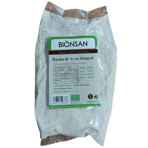 farina d'arròs integral 500 g Bionsan