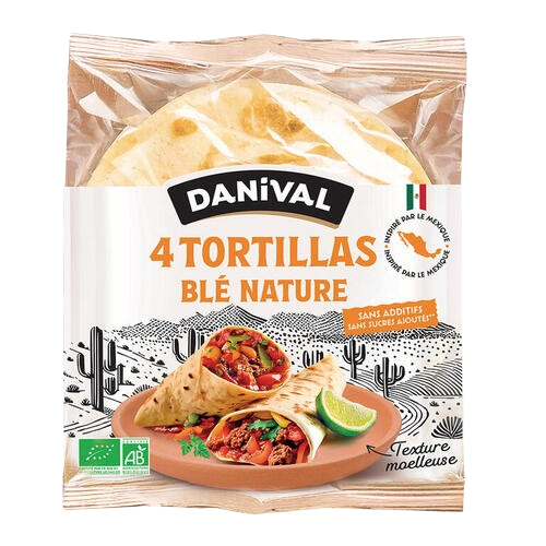 tortilla de blat 300 g (4 u) Danival