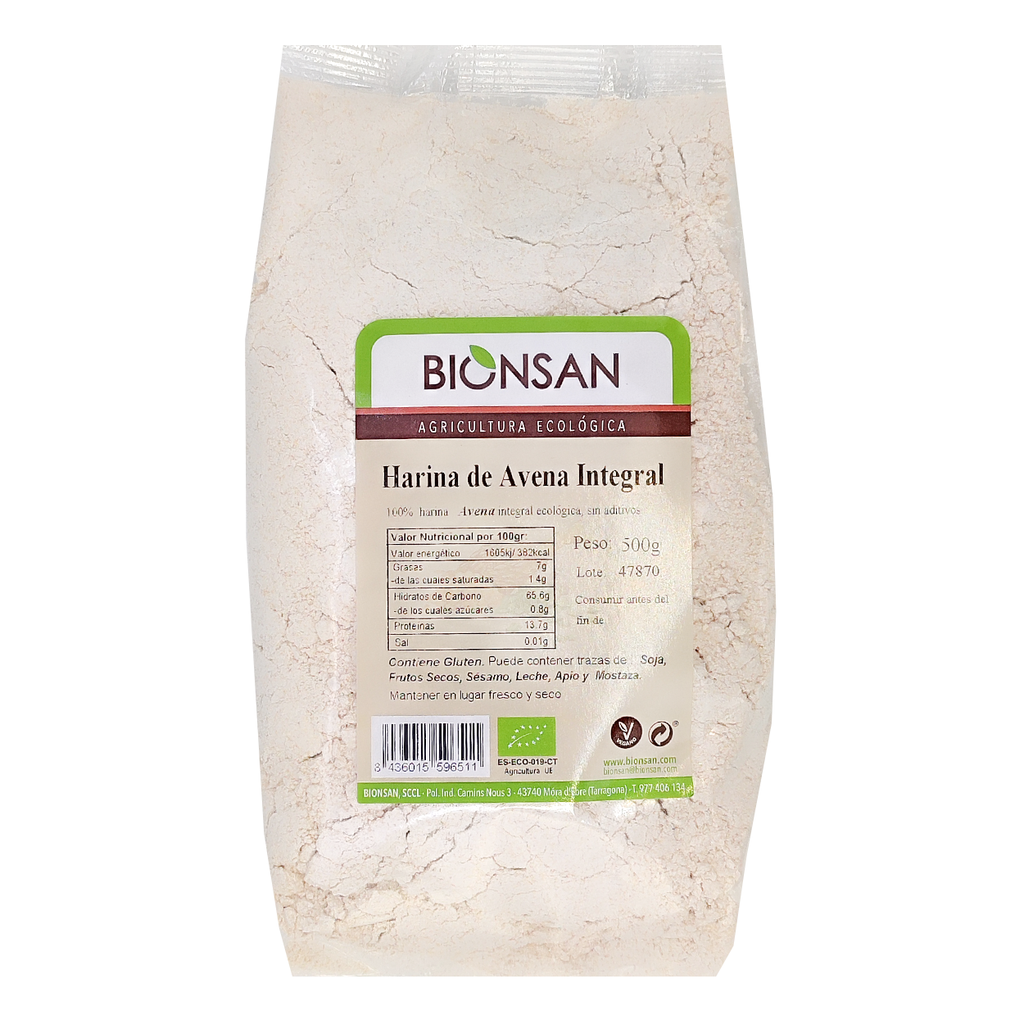farina de civada integral 500 g Bionsan