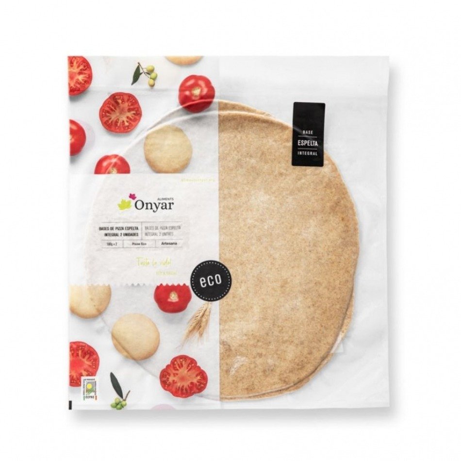 base massa pizza d'espelta integral 2u x 180 g Onyar