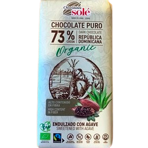 [90220] xocolata negra amb atzavara 73% CJ 100 g Solé