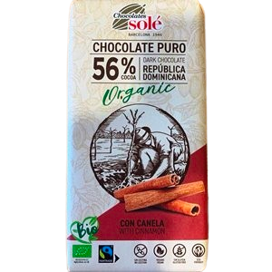 [90222] xocolata negra amb canyella 56% CJ 100 g Solé