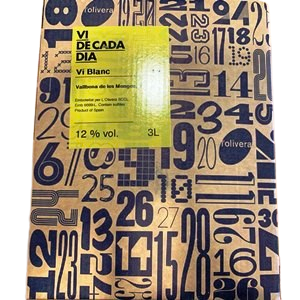 [90491] vi de cada dia blanc bag in box 3 litres L'Olivera