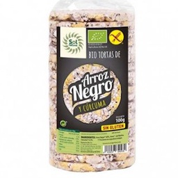 [90927] tortetes arròs negre i cúrcuma 100 g Solnatural