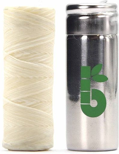 [2366] fil dental de blat natural amb dispensador 50 m Bambaw