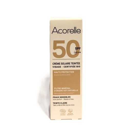 [2413] crema solar facial color clar SPF 50 50 ml Acorelle