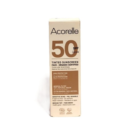[2414] crema solar facial color mitjà SPF 50 50 ml Acorelle